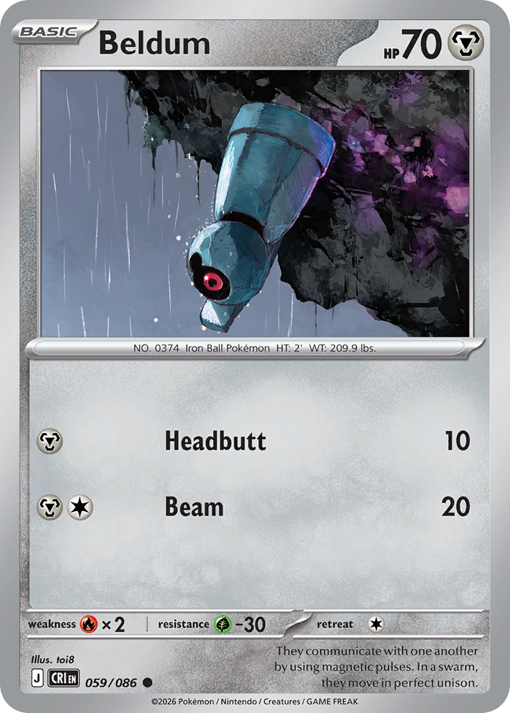 Beldum 059/086 Chaos Rising card