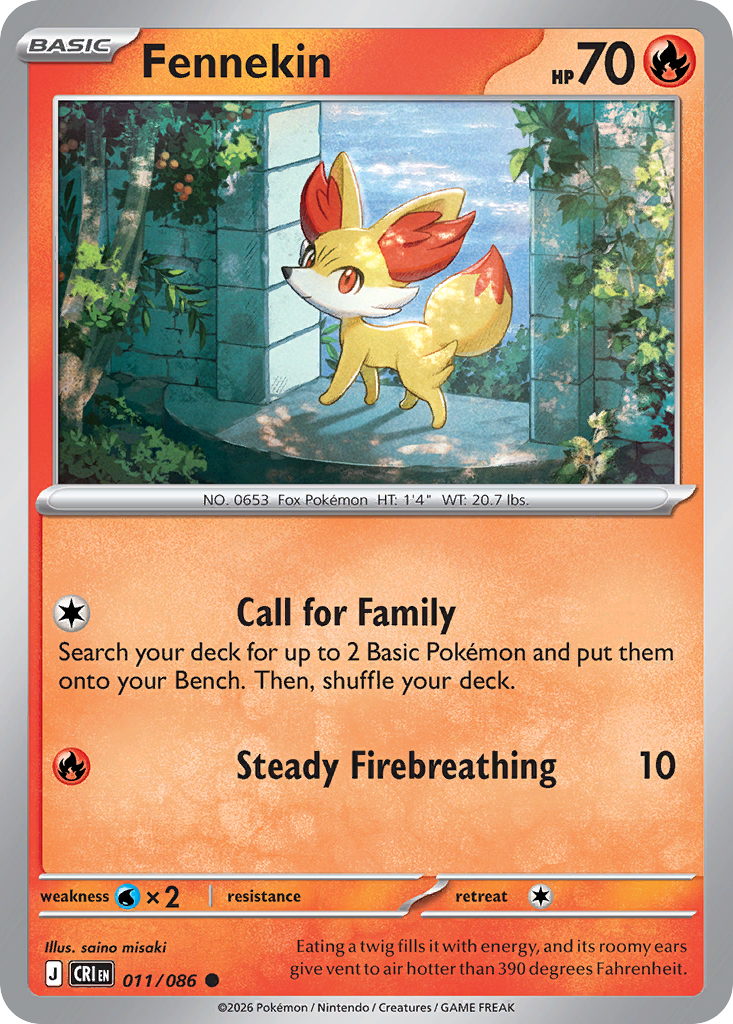 Fennekin 011/086 Chaos Rising card