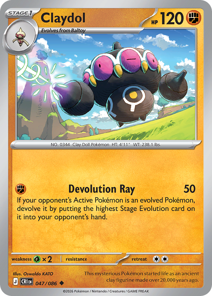 Claydol 047/086 Chaos Rising card