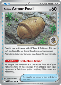 072/084 Antique Armor Fossil - Pitch Black