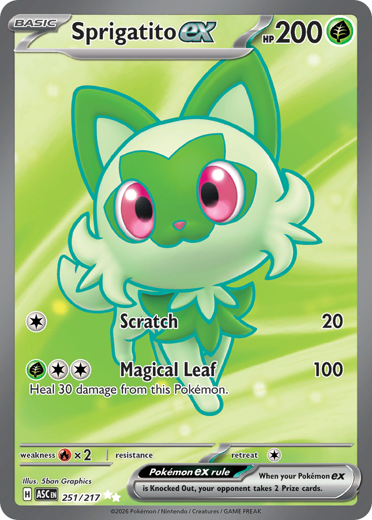 Sprigatito ex 251/217 Ascended Heroes card