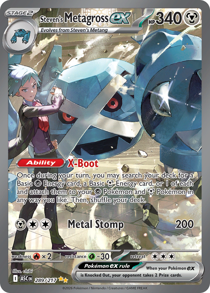 Steven's Metagross ex 289/217 Ascended Heroes card