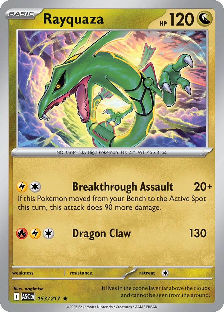 Rayquaza 153/217 Ascended Heroes card