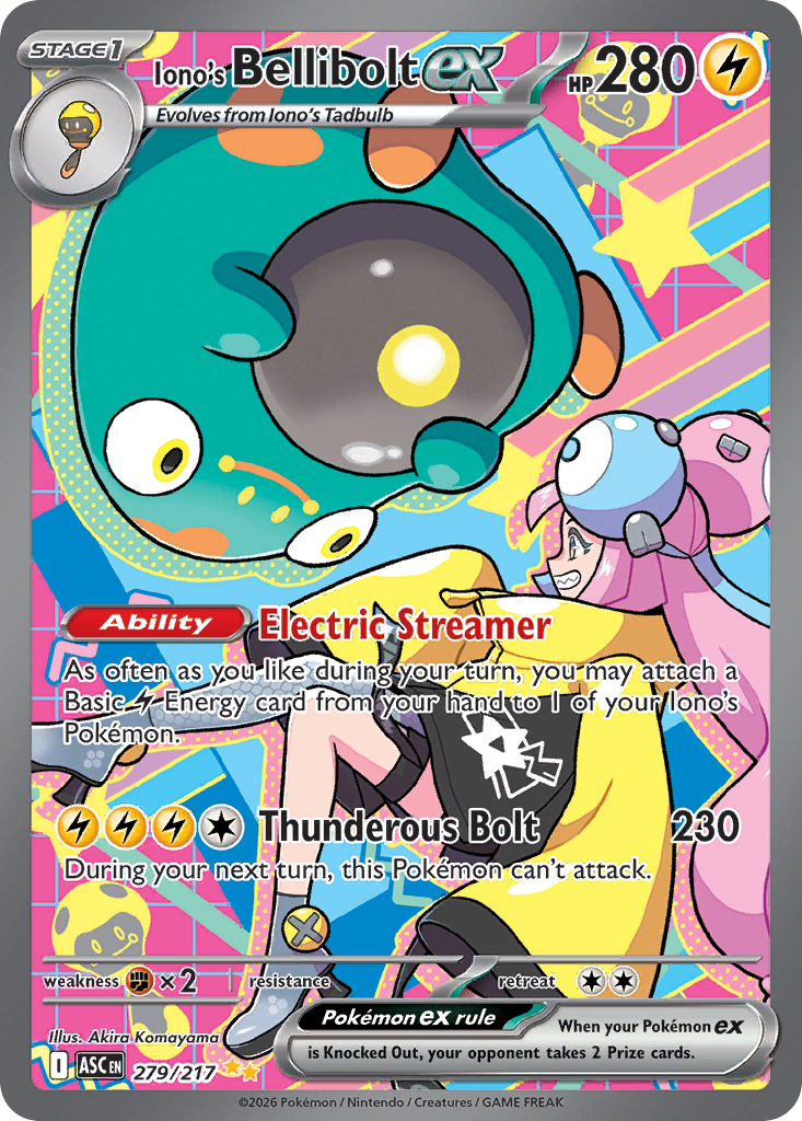 Iono's Bellibolt ex 279/217 Ascended Heroes card