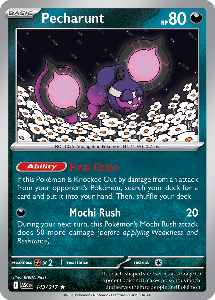 Pecharunt 143/217 Ascended Heroes card