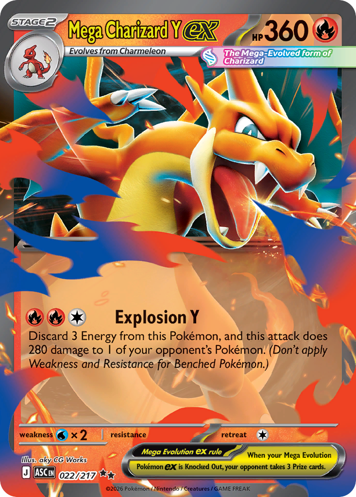 Mega Charizard Y ex 022/217 Ascended Heroes card