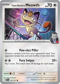 161/217 Team Rocket's Meowth - Ascended Heroes