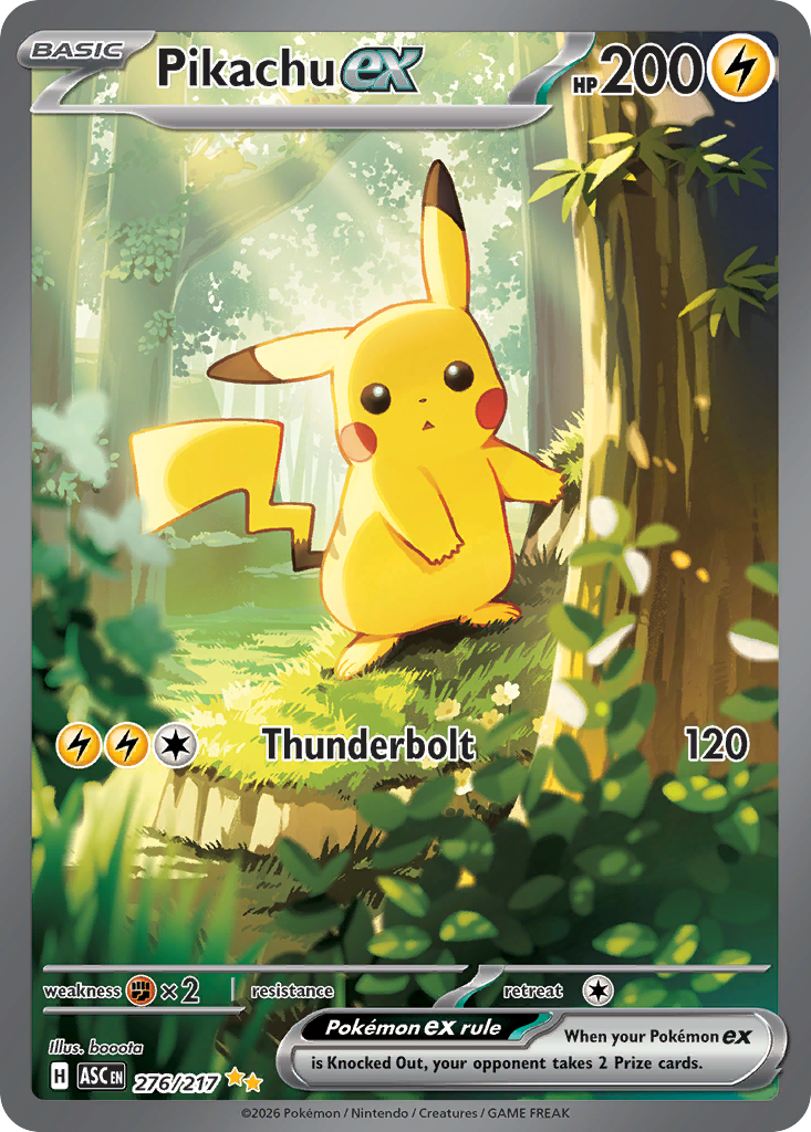 Pikachu ex 276/217 Ascended Heroes card