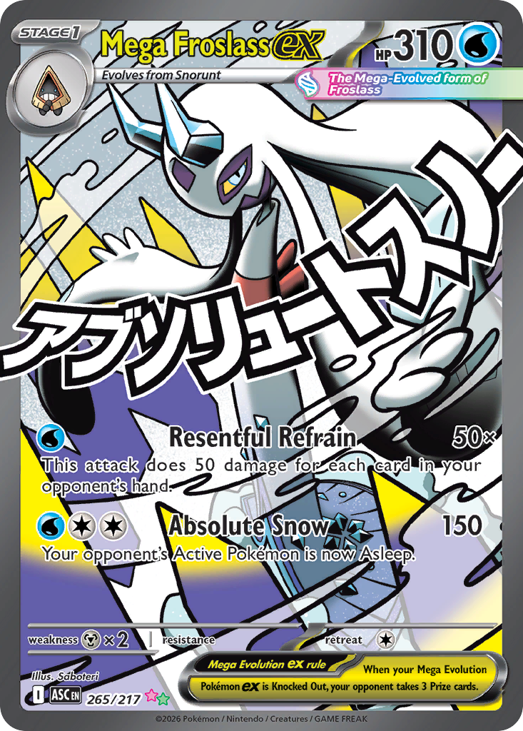 Mega Froslass ex 265/217 Ascended Heroes card