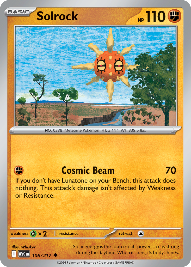 Solrock 106/217 Ascended Heroes card