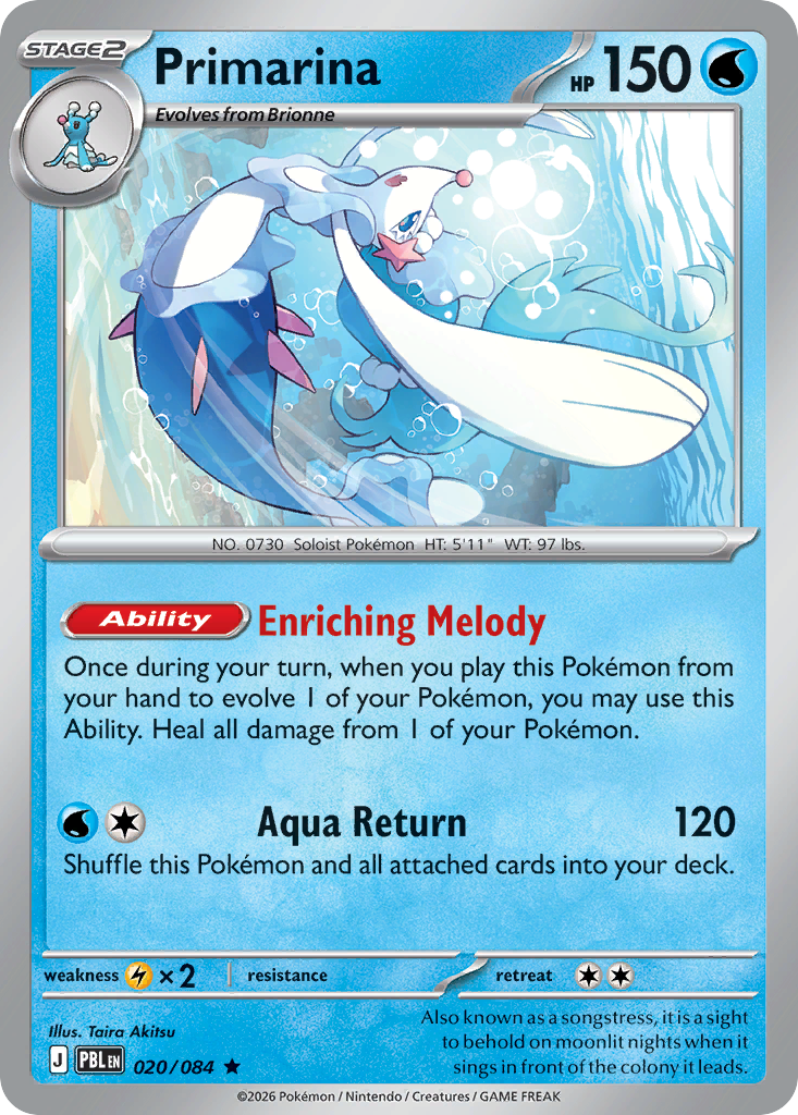 Primarina 020/084 Pitch Black card
