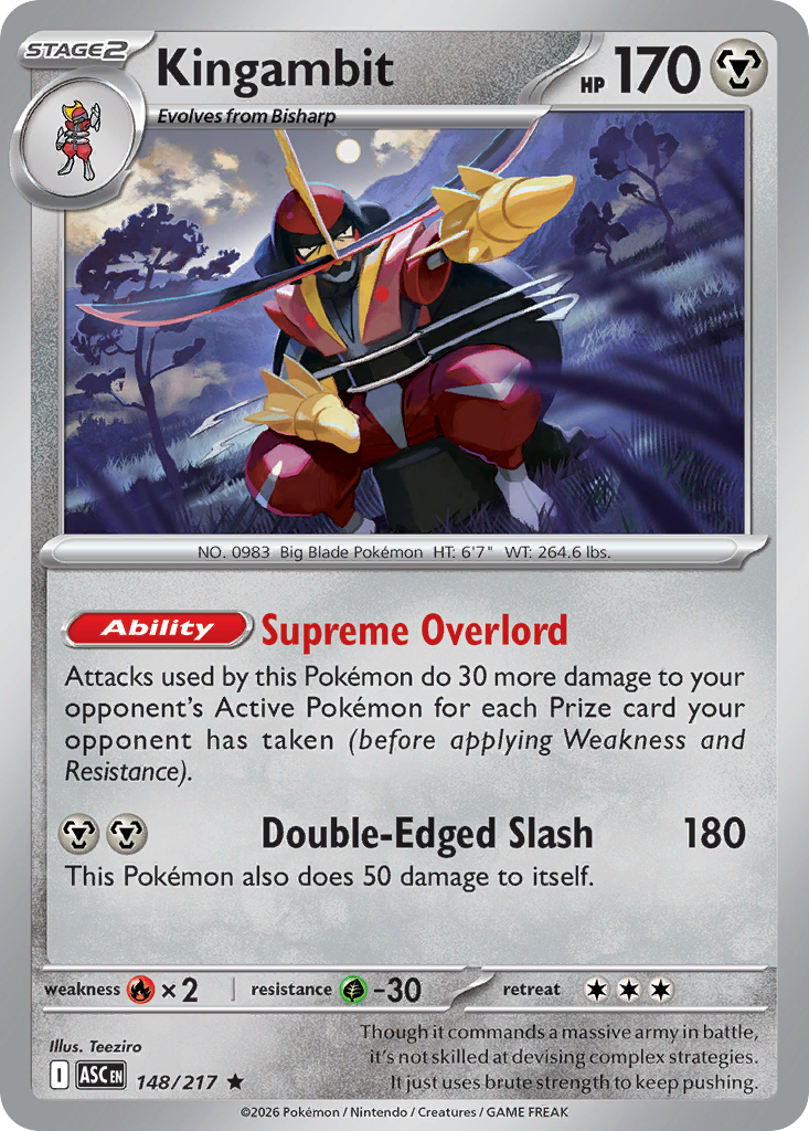 Kingambit 148/217 Ascended Heroes card
