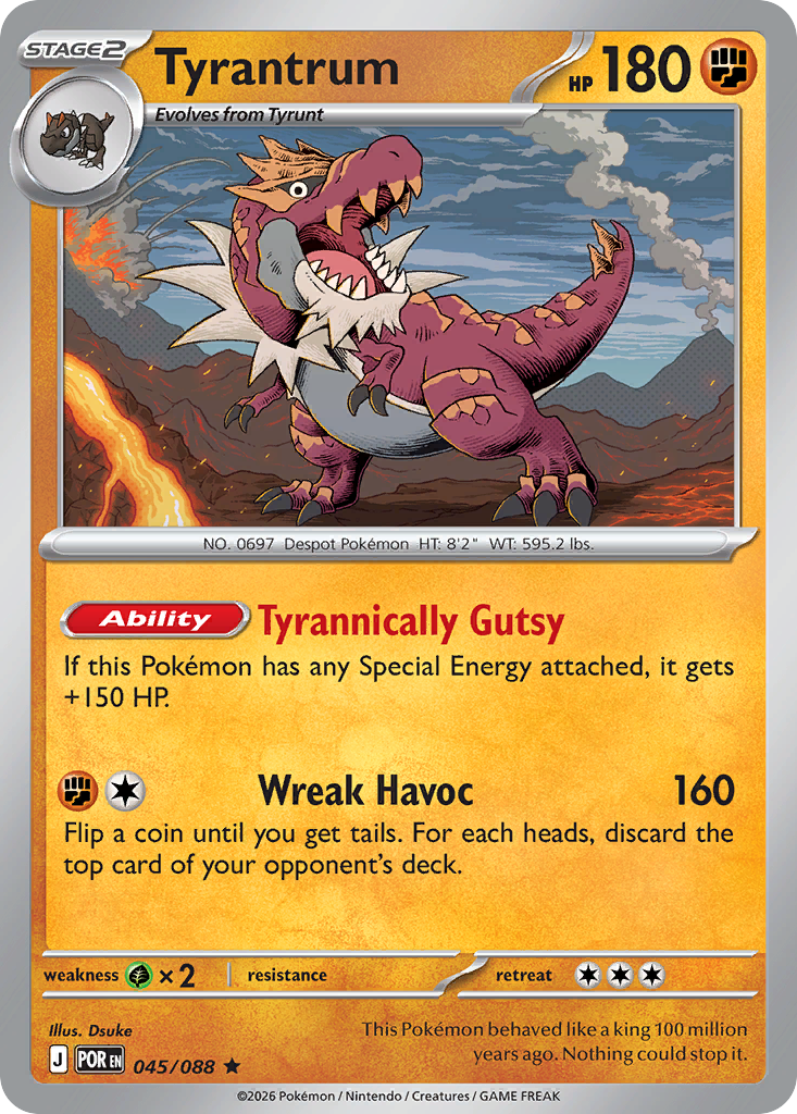 Tyrantrum 045/088 Perfect Order card