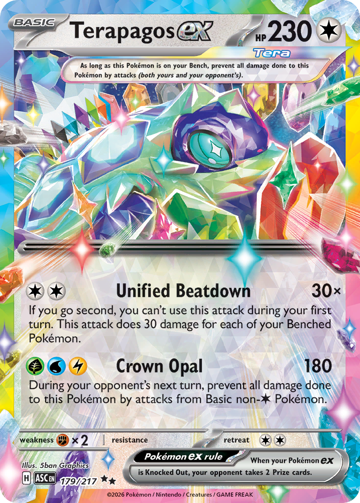 Terapagos ex 179/217 Ascended Heroes card