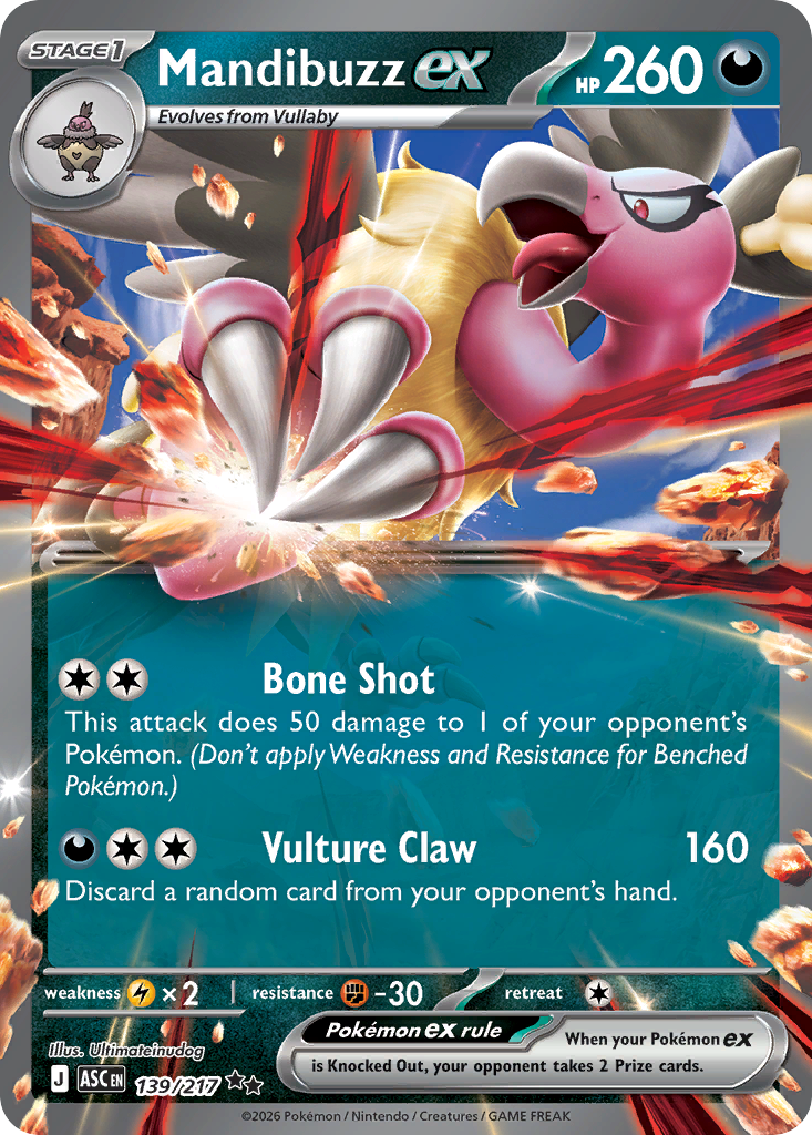 Mandibuzz ex 139/217 Ascended Heroes card