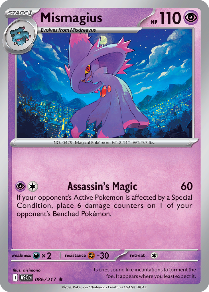 Mismagius 086/217 Ascended Heroes card