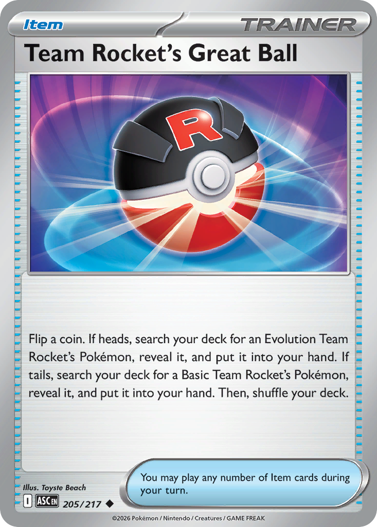 Team Rocket's Great Ball 205/217 Ascended Heroes card