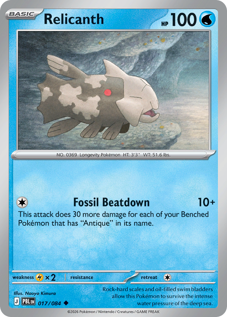 Relicanth 017/084 Pitch Black card