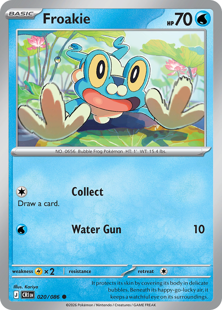 Froakie 020/086 Chaos Rising card