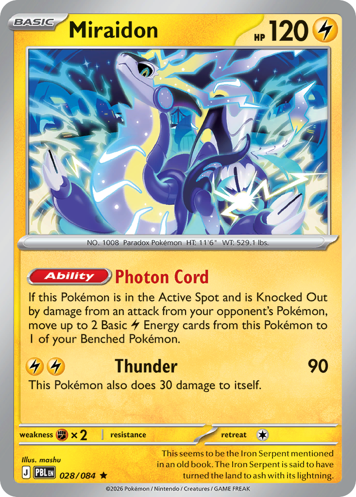 Miraidon 028/084 Pitch Black card
