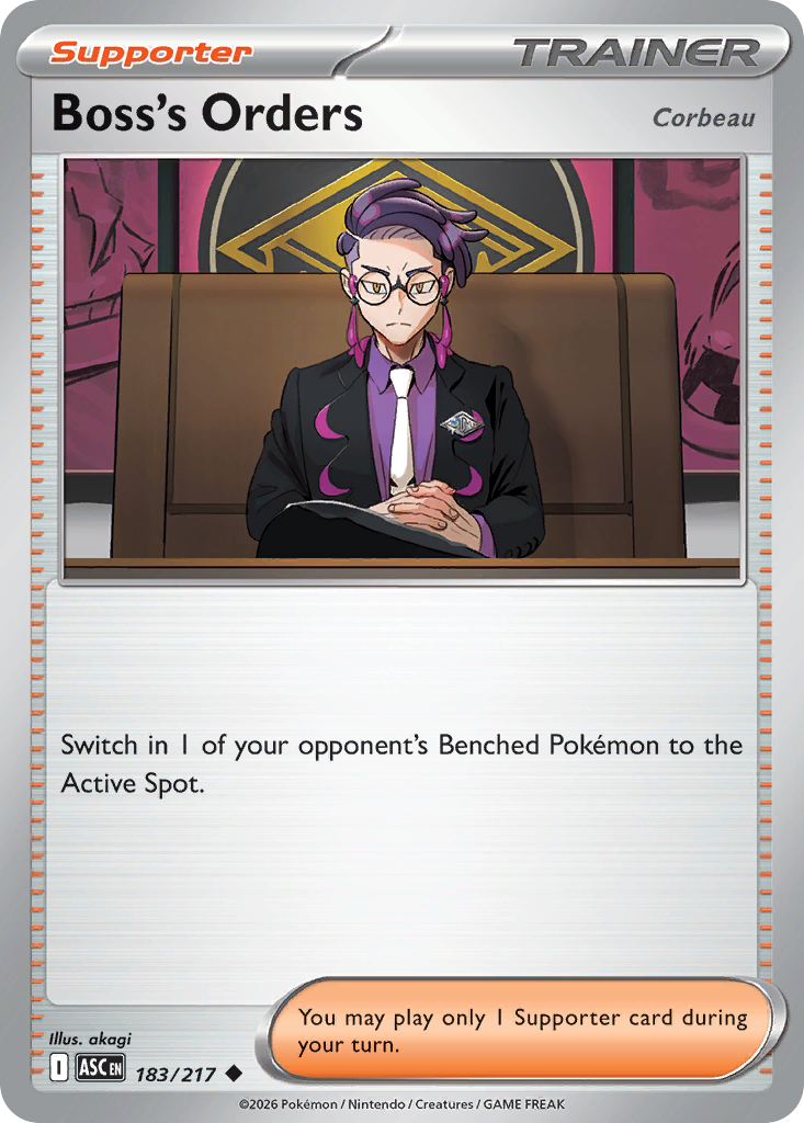 Boss's Orders 183/217 Ascended Heroes card