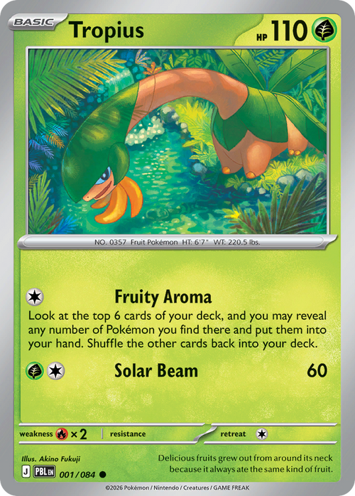 Tropius 001/084 Pitch Black card