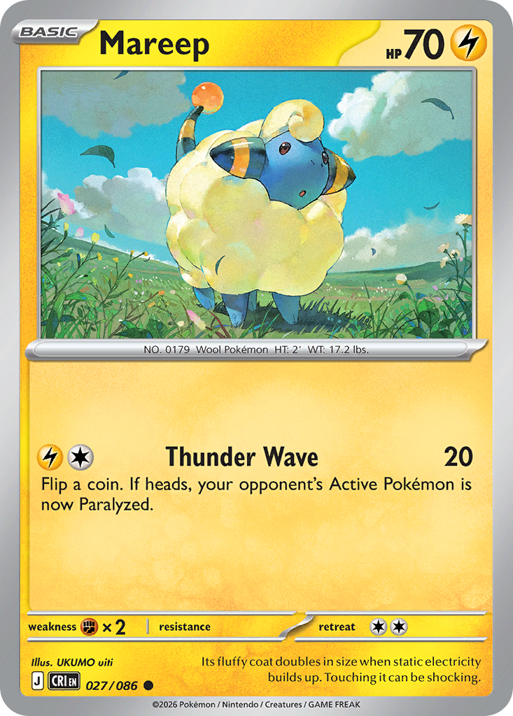 Mareep 027/086 Chaos Rising card
