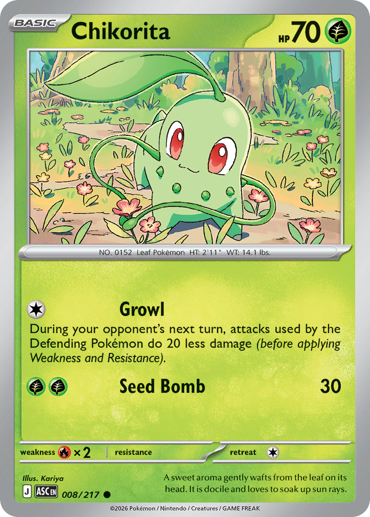 Chikorita 008/217 Ascended Heroes card