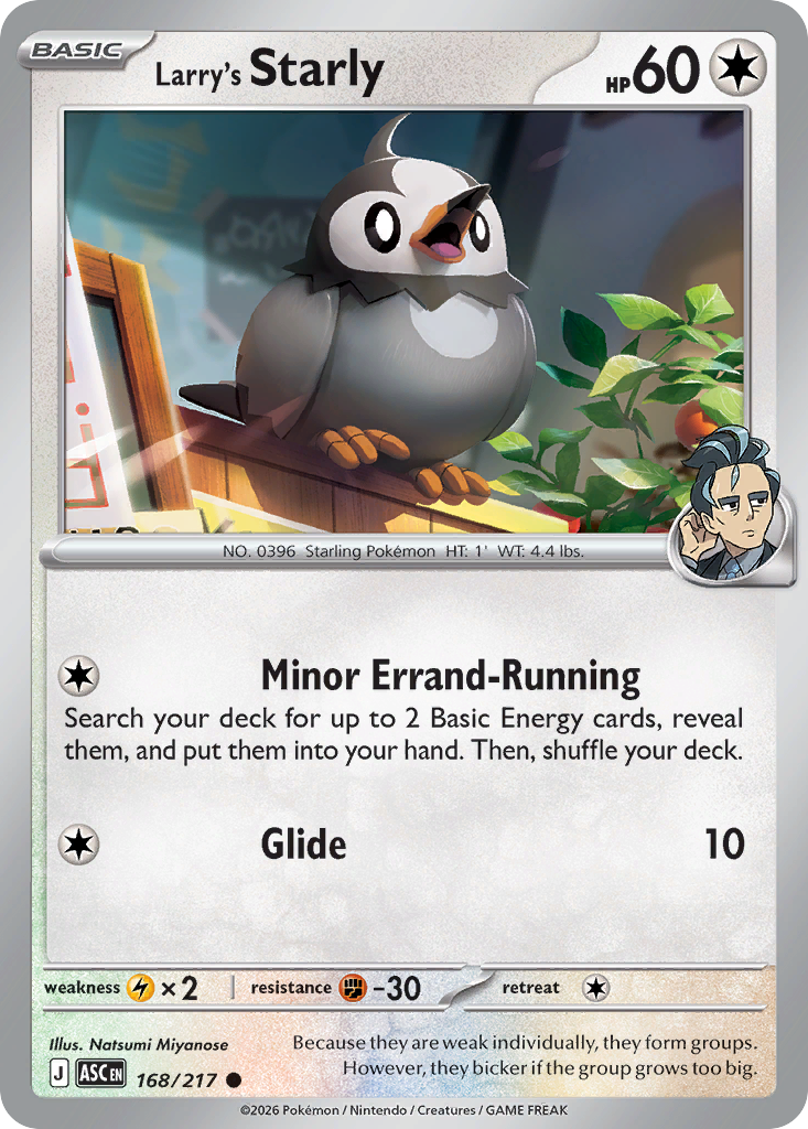 Larry's Starly 168/217 Ascended Heroes card