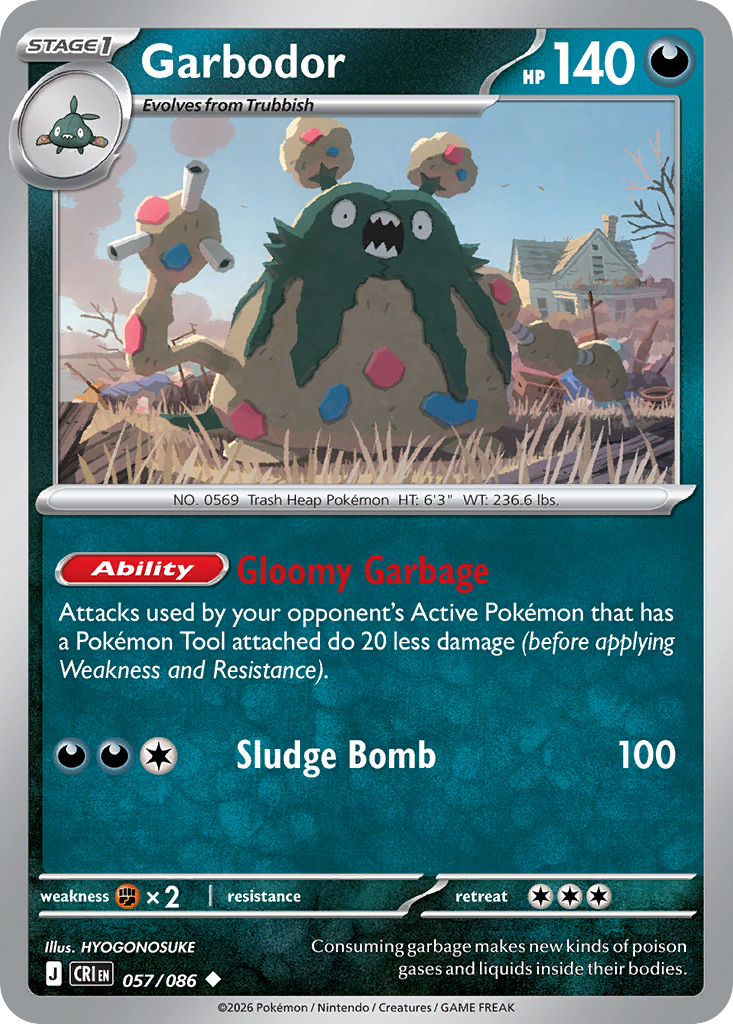 Garbodor 057/086 Chaos Rising card