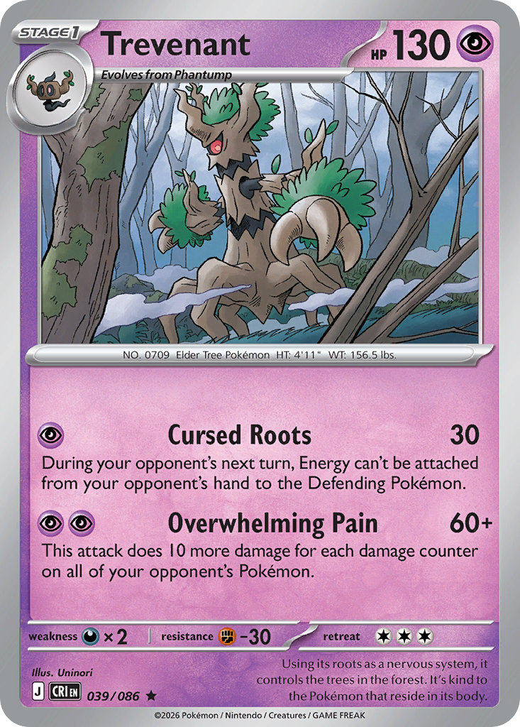 Trevenant 039/086 Chaos Rising card