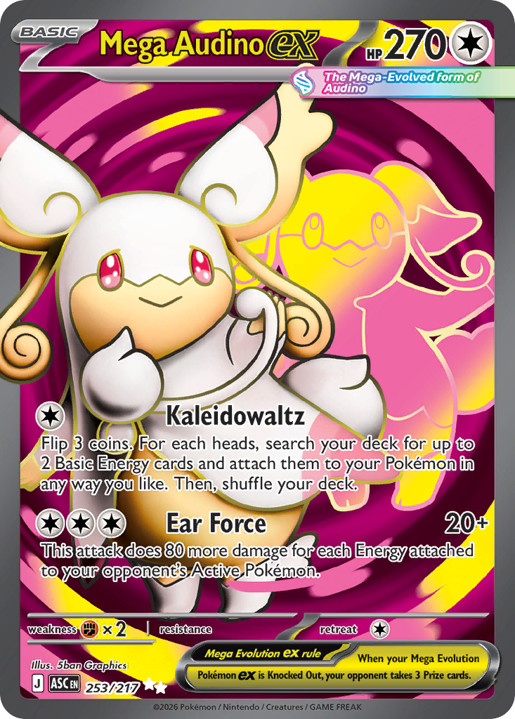 Mega Audino ex 253/217 Ascended Heroes card