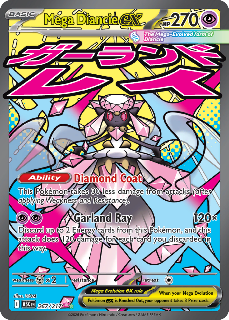 Mega Diancie ex 267/217 Ascended Heroes card