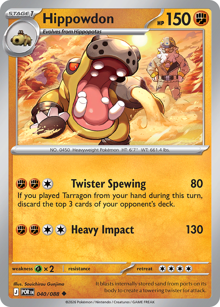 Hippowdon 040/088 Perfect Order card