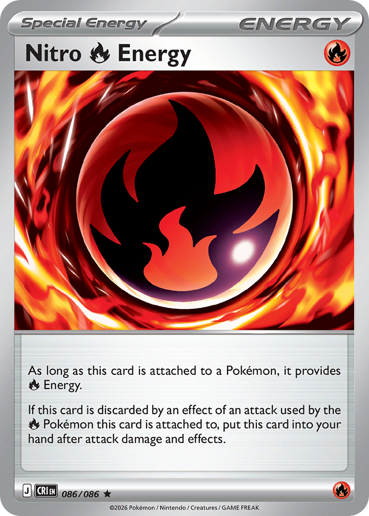 Nitro Fire Energy 086/086 Chaos Rising card