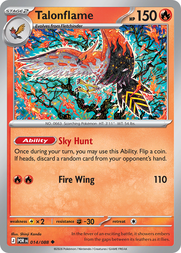 Talonflame 014/088 Perfect Order card