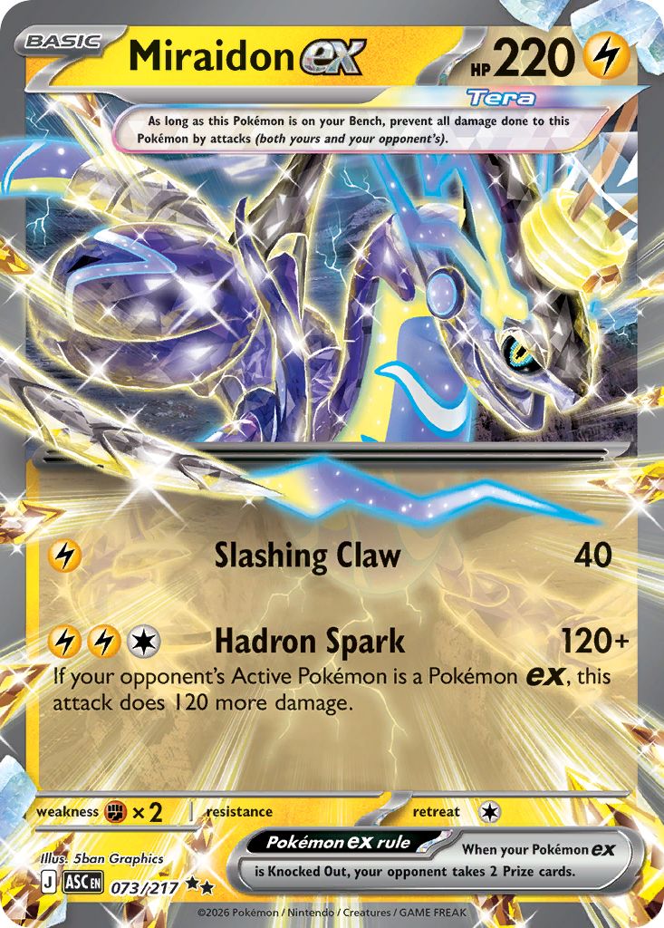 Miraidon ex 073/217 Ascended Heroes card