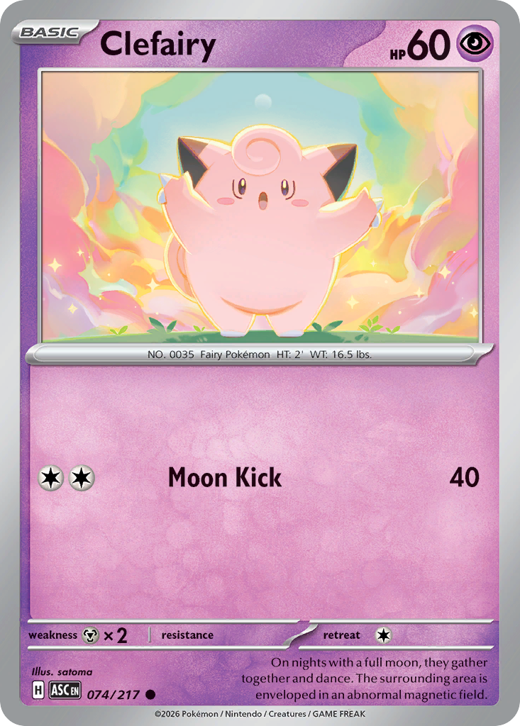 Clefairy 074/217 Ascended Heroes card