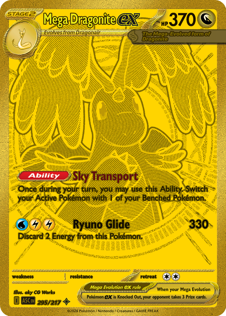 Mega Dragonite ex 295/217 Ascended Heroes card