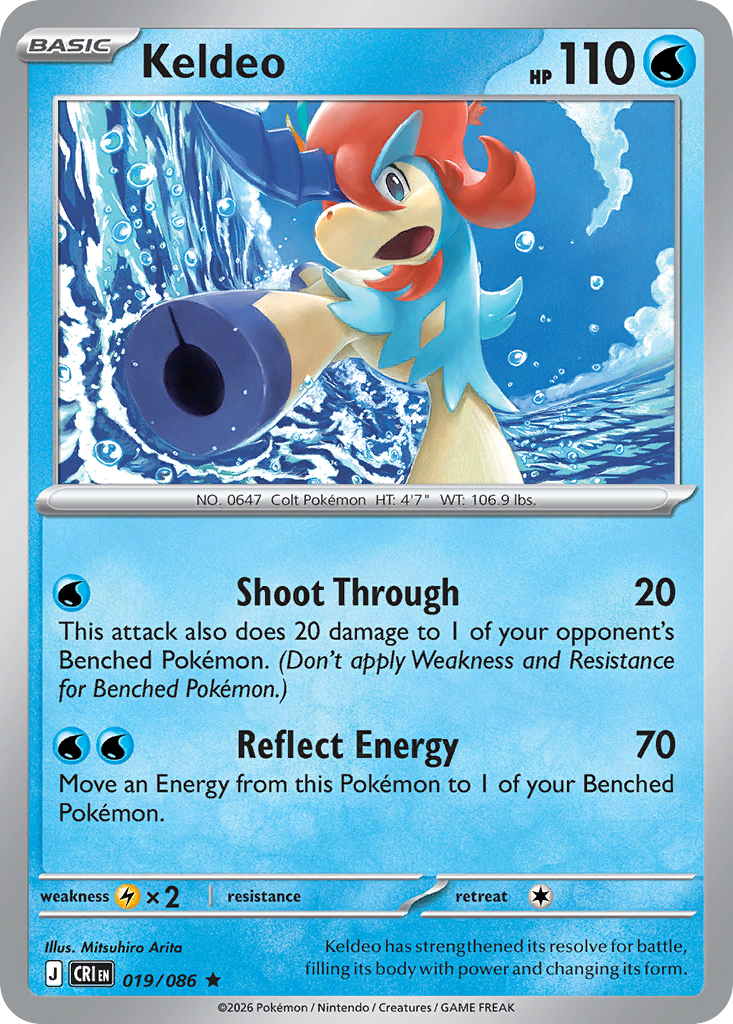 Keldeo 019/086 Chaos Rising card