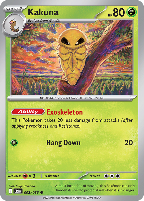 Kakuna 002/086 Chaos Rising card