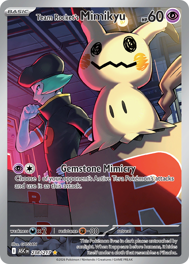 Team Rocket's Mimikyu 238/217 Ascended Heroes card