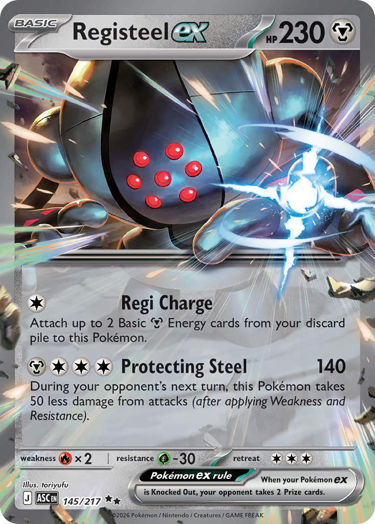 Registeel ex 145/217 Ascended Heroes card