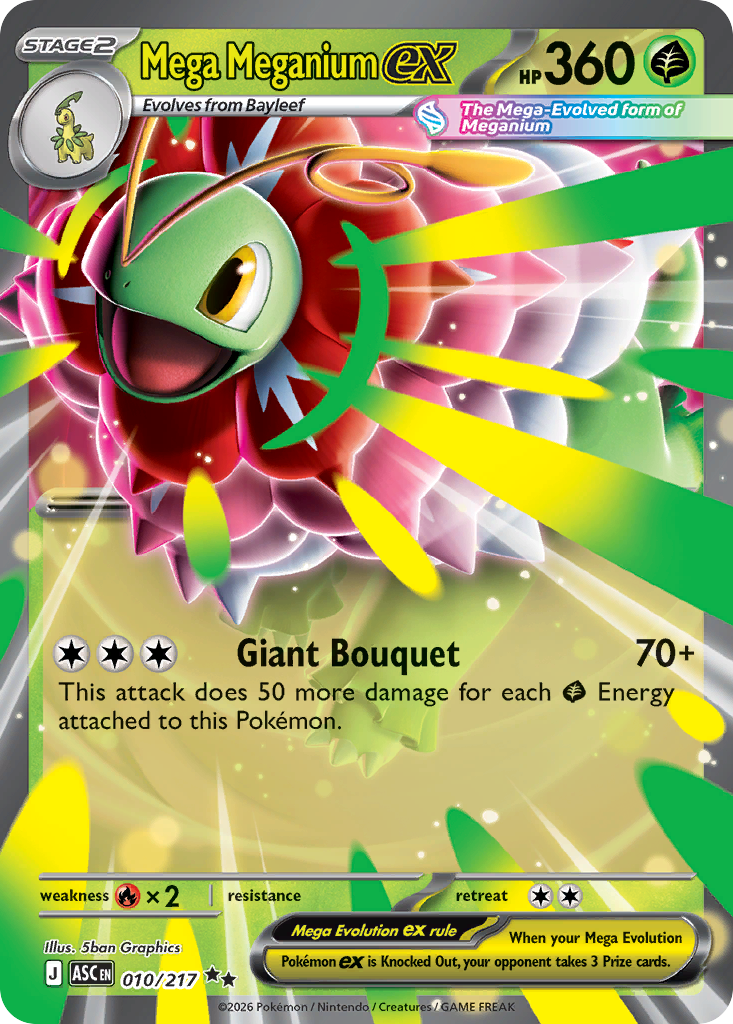 Mega Meganium ex 010/217 Ascended Heroes card