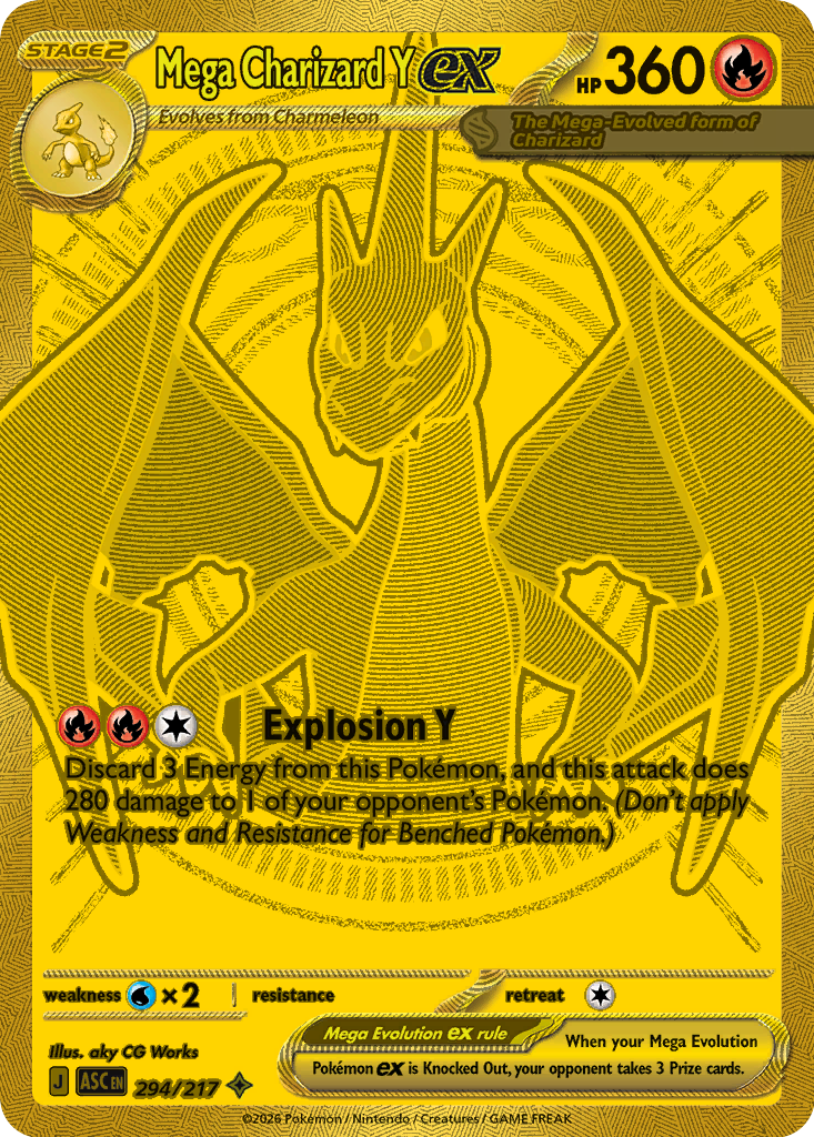 Mega Charizard Y ex 294/217 Ascended Heroes card