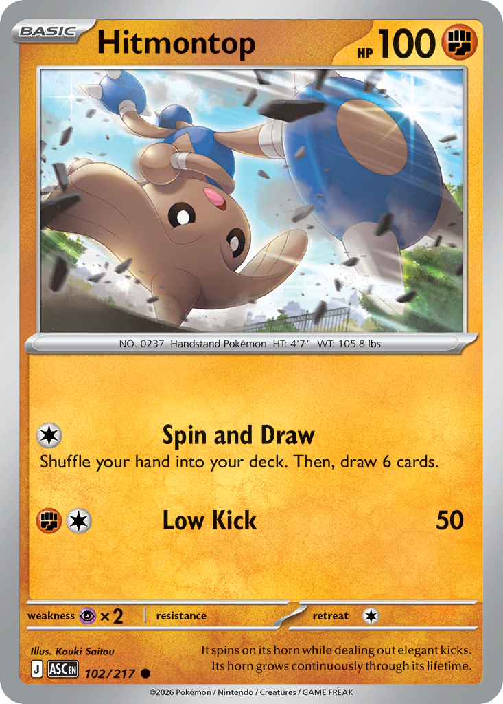Hitmontop 102/217 Ascended Heroes card