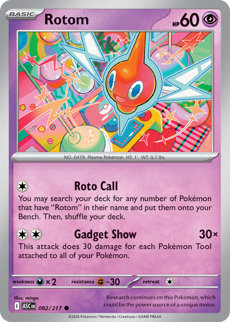 Rotom 092/217 Ascended Heroes card