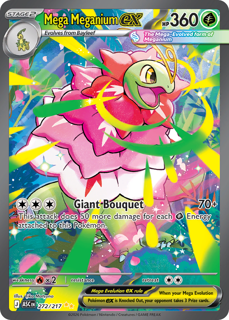 Mega Meganium ex 272/217 Ascended Heroes card