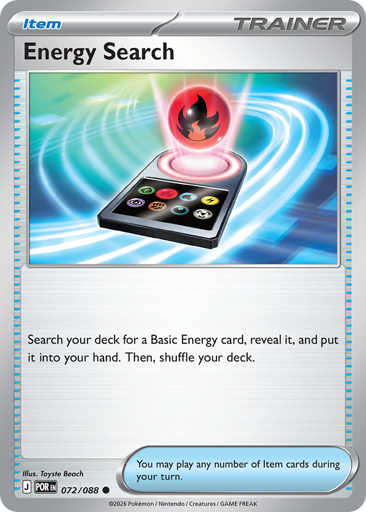 Energy Search 072/088 Perfect Order card