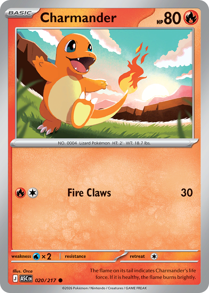 Charmander 020/217 Ascended Heroes card